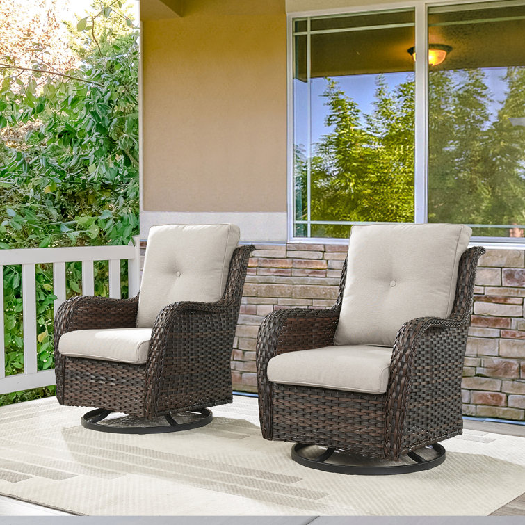 Rattan best sale swivel rocker